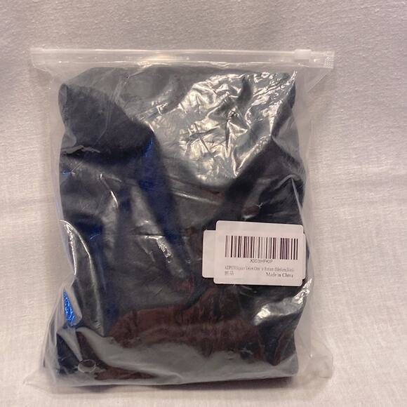 Black Velvet Plush Square Ottoman Slipcover Footrest Cover Stretch Size Standard - Picture 3 of 3